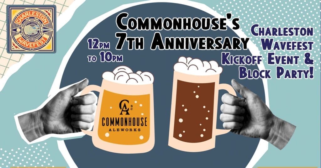 Commonhouse 7th Anniversary: Charleston Wavefest Kickoff and Block Party Logo
