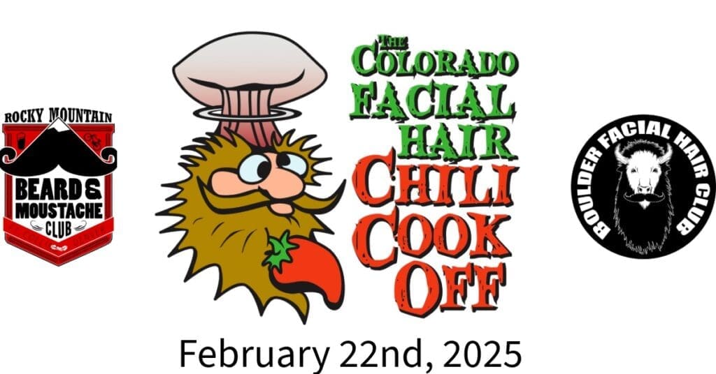 The Colorado Facial Hair Chili Cook Off 2025 Logo