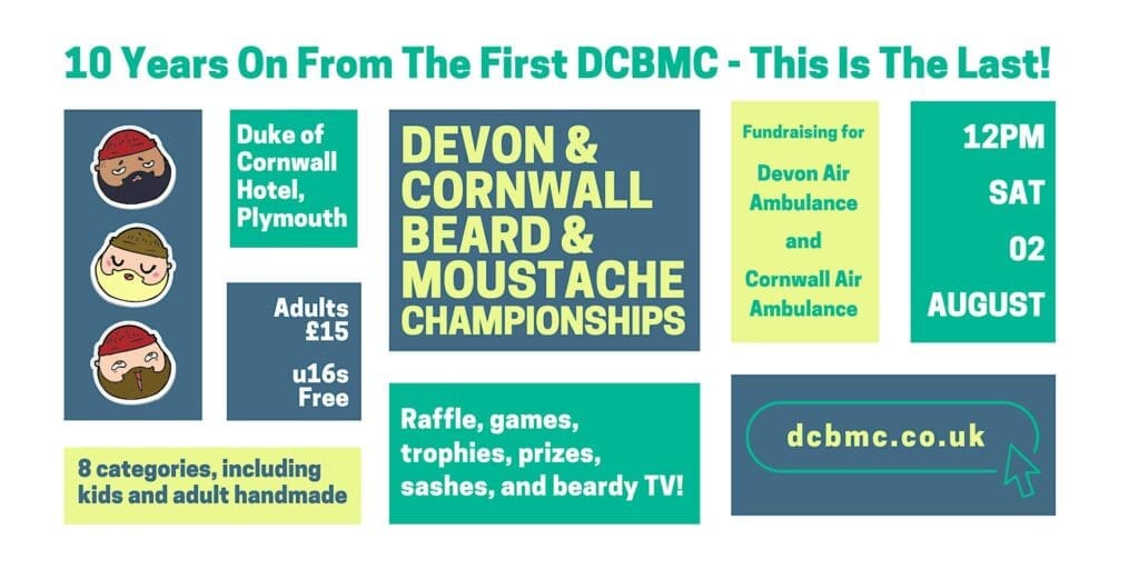 Devon & Cornwall Beard & Moustache Championships | Plymouth, England Logo
