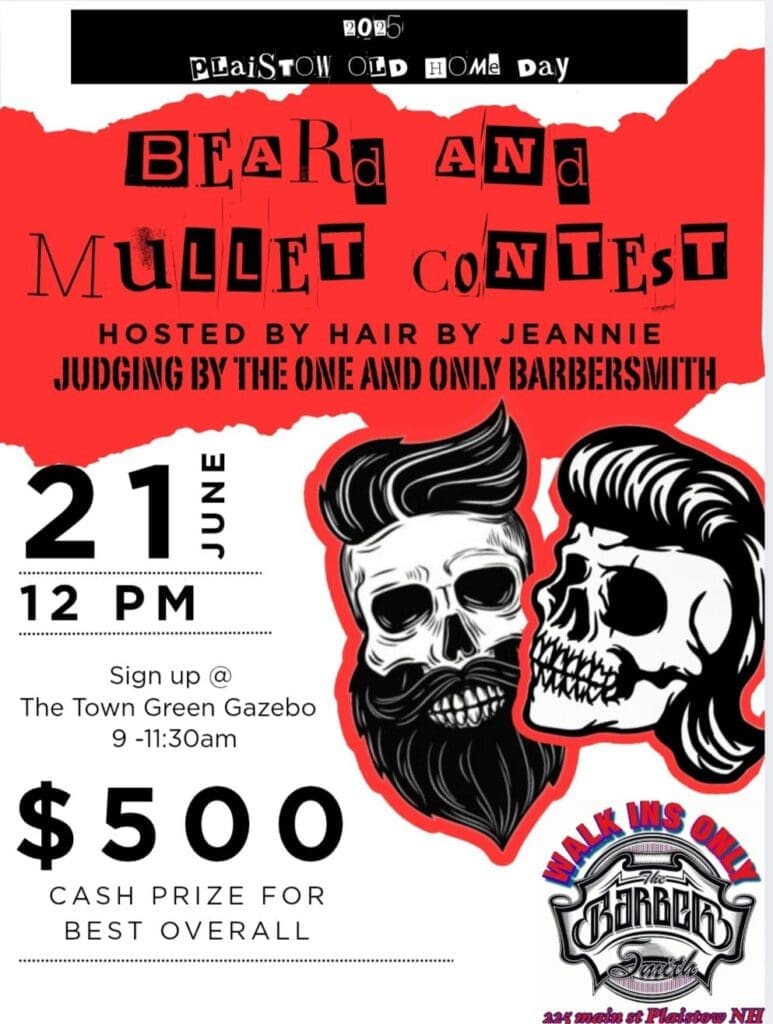 2025 Beard and Mullet Competition | Plaistow, New Hampshire Logo