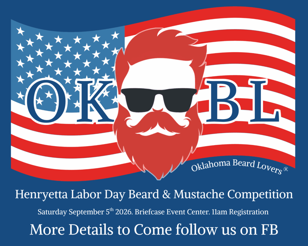 Oklahoma Beard Lovers Beard & StaCHe Labor Day Competition Logo