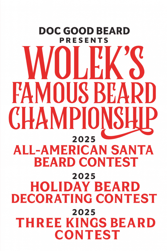 Doc Good Beard presents the All American Santa Claus Beard Contest Logo