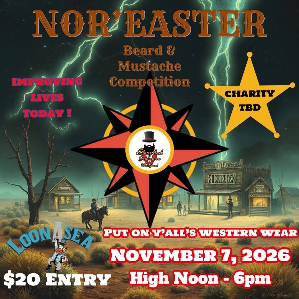 Nor’Easter Beard & Mustache Competition | Essex, Maryland Logo